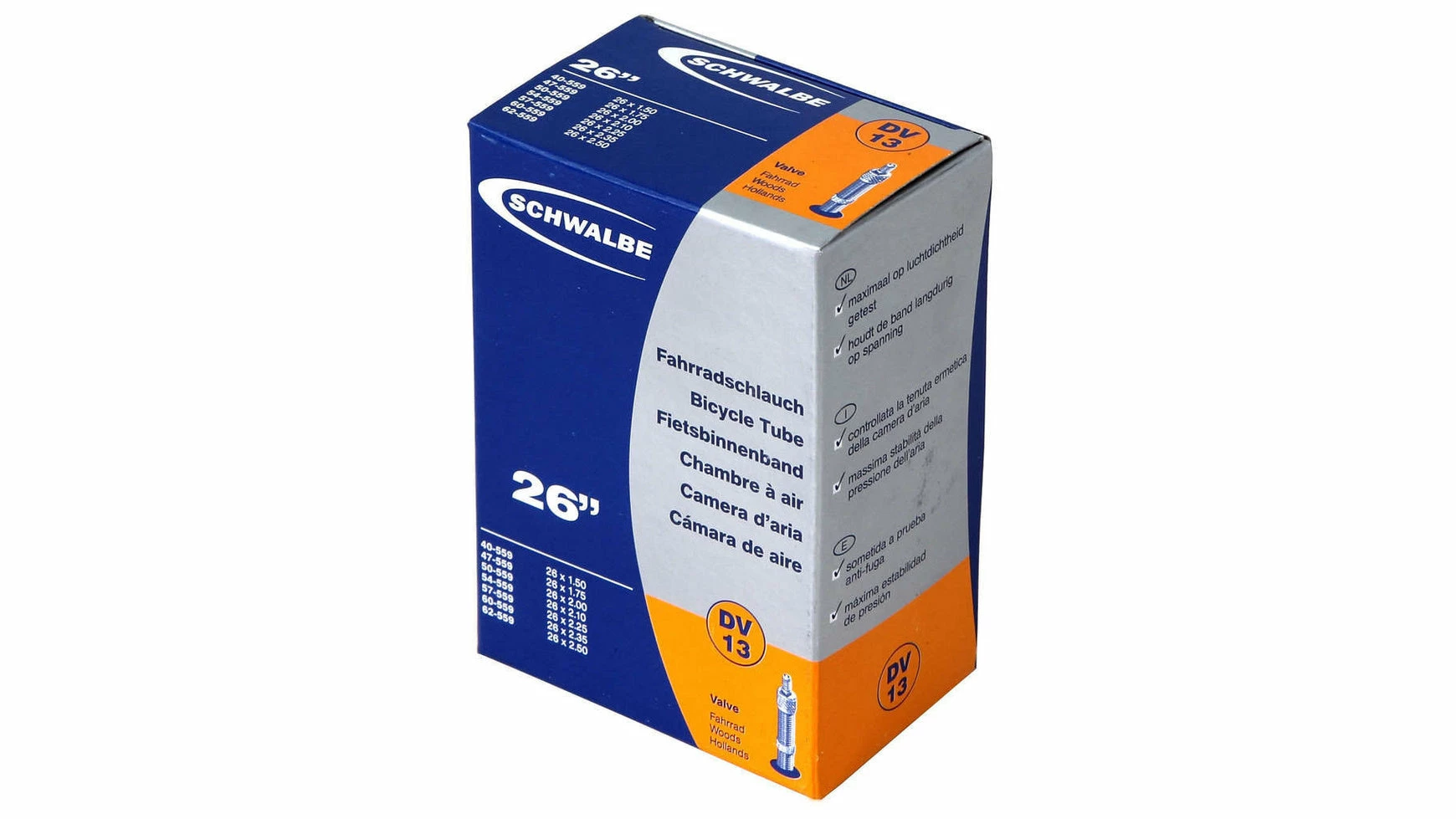 Schwalbe Schlauch DV 13, 26 Zoll 3 Schwalbe Schlauch DV 13, 26 Zoll