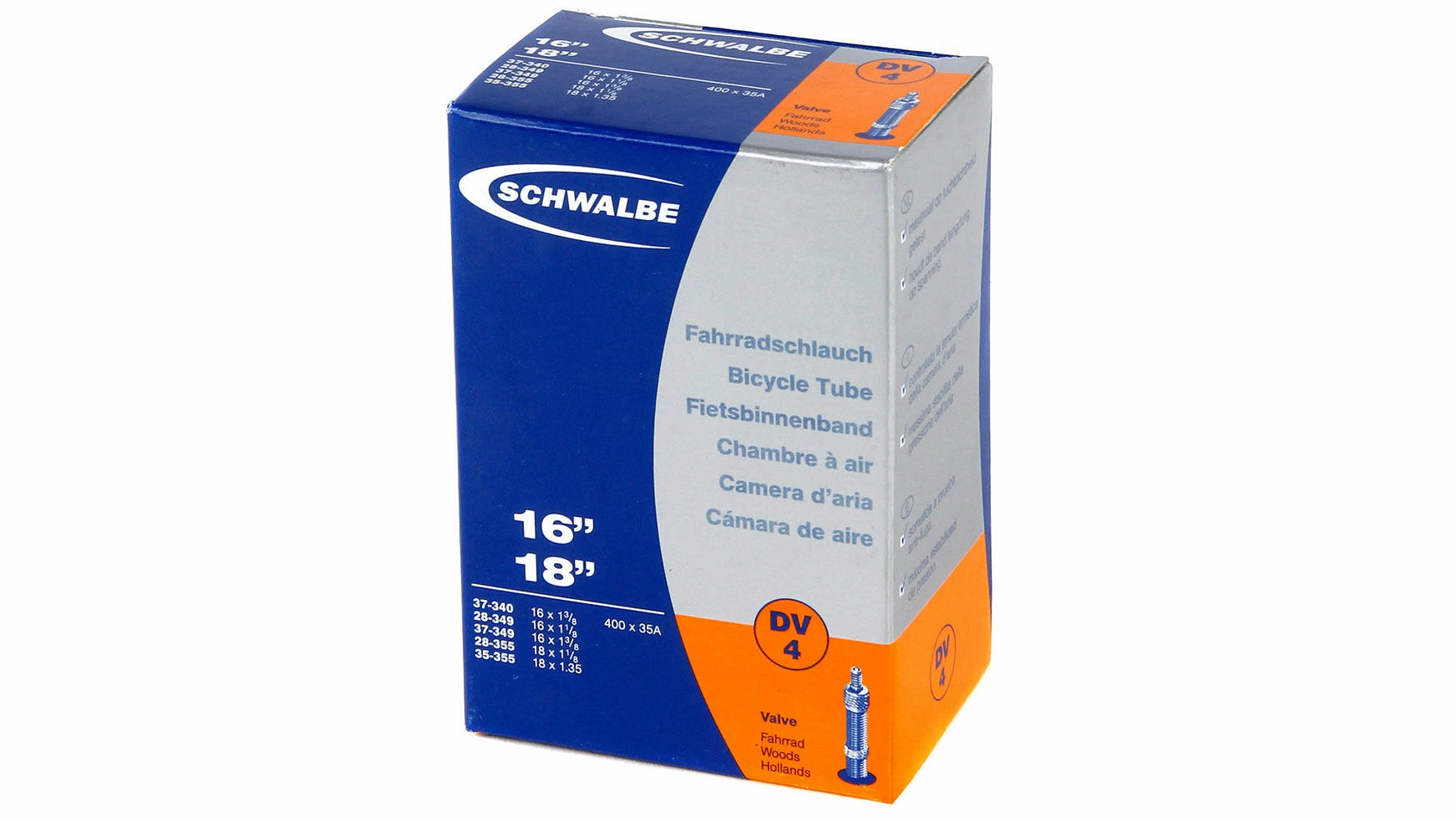 Schwalbe Schlauch DV 4, 16 Zoll 3 Schwalbe Schlauch DV 4, 16 Zoll