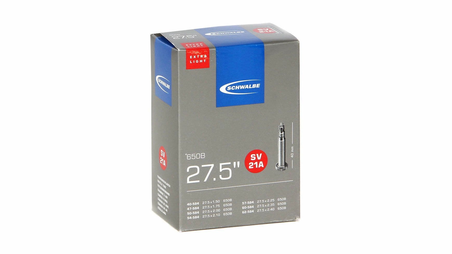 Schwalbe Schlauch SV21A 27,5 Zoll 3 Schwalbe Schlauch SV21A 27,5 Zoll